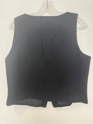 Rena Rowan Black Floral Embroidered V-Neck Vest thumbnail 2