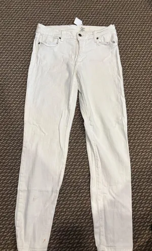Cosmic blue love white skinny jeans thumbnail 1