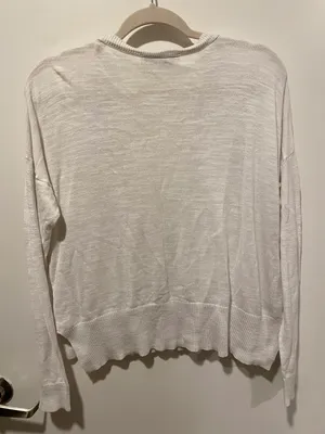 Loft White Knit Cardigan Cardigan Sweater thumbnail 4