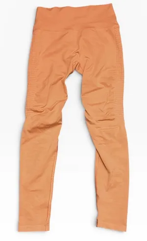 Alphalete High Rise Seamless Butt‎ Scrunch Leggings Burnt Orange Medium Yoga Gym thumbnail 1