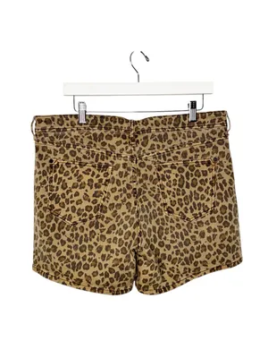 Pilots and the Letterpress Hyphen Leopard Print Denim Shorts Size 30/10 thumbnail 2