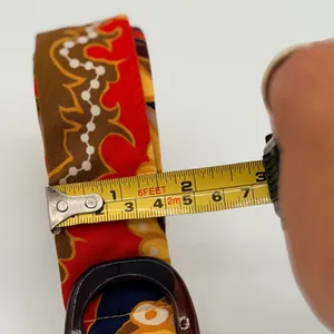 J.Crew Fabric D-Ring Belt Size L Multicolor Paisley Boho Preppy Retro Adjustable thumbnail 3