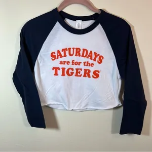 Summit Women’s Saturdays are for‎ the Tigers Baseball Tee XS Clemson Auburn thumbnail 1