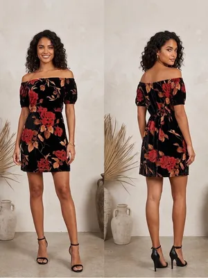 Moon River Velvet Floral Dress L Whimsigoth Rose Off Shoulder Jacquard Mini thumbnail 2
