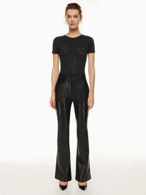 Babaton Aritzia Black Short Sleeve Crew Neck Shape Lace Bodysuit Like New XS thumbnail 7