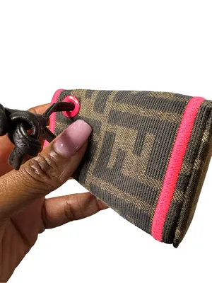 Fendi Zucca Monogram Nano Mon Tresor Bucket Bag Charm Neon Pink thumbnail 3