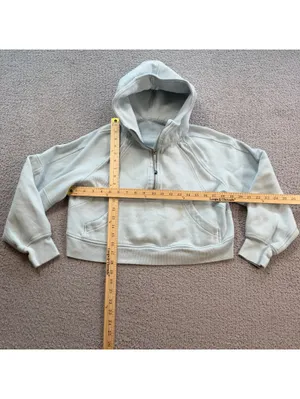 Lululemon Scuba Half Zip Hoodie XS/S Light Blue Cropped thumbnail 3