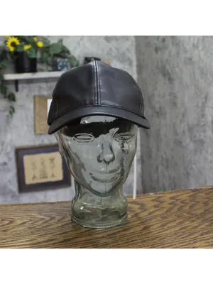 Aqua Vegan Leather Baseball Cap with Adjustable Buckle HT24944 Black thumbnail 3