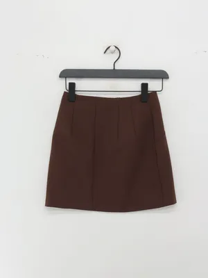 Pull & Bear Brown 70s Mini Pencil Skirt thumbnail 4
