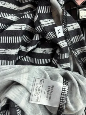 Black & White Striped Soft Long Sleeve Top thumbnail 5