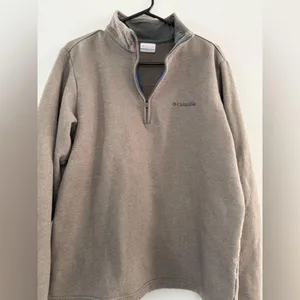 Columbia Outdoor Quarter Zip Pullover Sweatshirt Brown Size S M Unisex thumbnail 3