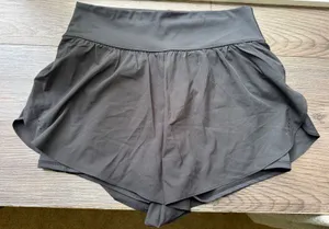 Halara Black High‎ Waisted 2-in-1 Flowy Active Shorts Women Large thumbnail 1