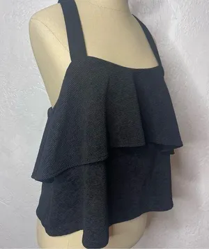 Madewell Layered Tank Top Size Medium Black thumbnail 1