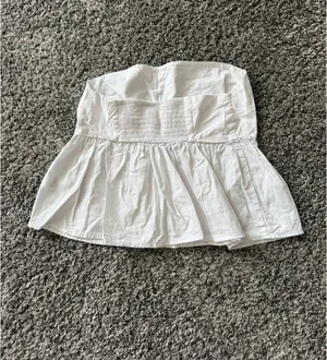 a new day White Strapless Peplum tube top thumbnail 3