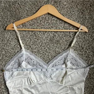 White Lace Slip Dress Bridal Neutral Wedding Sleepwear Medium thumbnail 3
