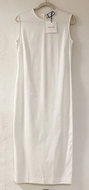 NEW Beare Park Drill Sleeveless Dress in Ivory SS23 Size 6 thumbnail 1