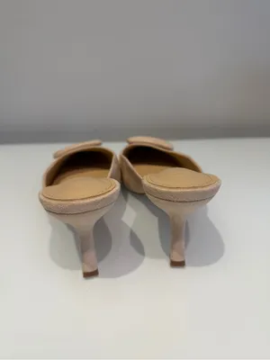 Amazon Suede Pointed Toe Buckle Heels thumbnail 4