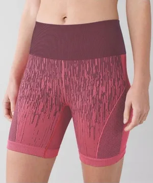 Lululemon Sculpt Short Electric Coral Pink Black seamless all sport High Waist 6 thumbnail 1