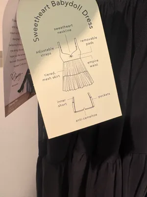 Blogilates Women Sweetheart Babydoll Dress Size Small New thumbnail 10