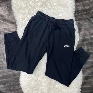 Nike Women'S Black Drawstring Elastic Waist Jogger Sweat Pants Basic Casual thumbnail 1