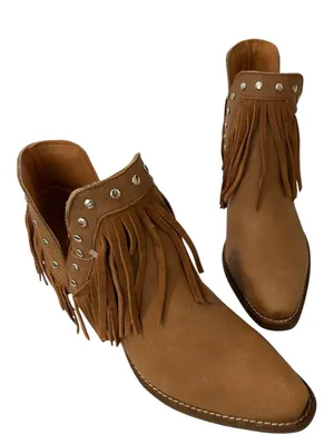 Dingo Western Boots Womens Fine N' Dandy Fringe Studs Ankle, size 9.5, NWOT thumbnail 3
