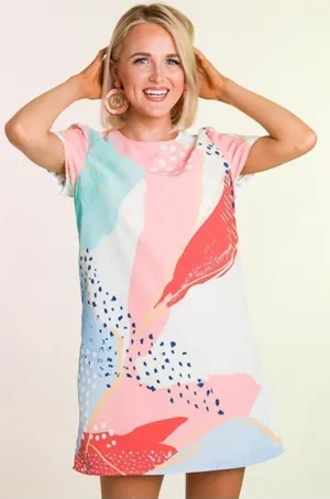 Minkpink Calm Bliss Shift Dress‎ Sz L thumbnail 1