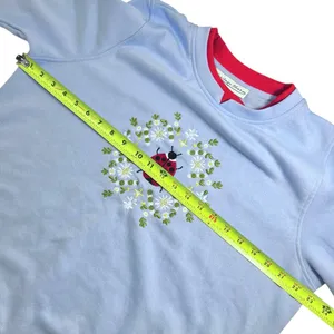 Heritage Charm Vintage-Inspired Ladybug Floral Embroidered Sweatshirt thumbnail 5
