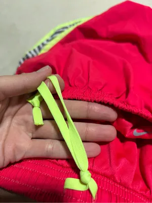 Nike Women’s Hot Pink Running Shorts with Neon Trim large thumbnail 9