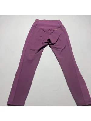 P’TULA x HB Women’s Medium Purple High Rise Ribbed Panel Leggings Yoga thumbnail 7