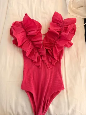 Pink Ruffle Zara Bodysuit thumbnail 1
