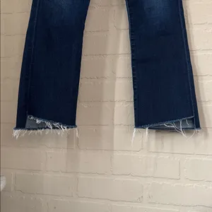 MOTHER Denim jeans the insider crop step gray movin on up stretch blue thumbnail 3