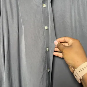 SAMSOE SAMSOE‎ Women Lizzy Shirt Dress Small Gray Drop Waist Long Puff Sleeve thumbnail 8