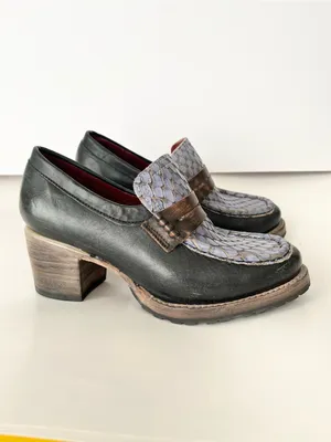 Freebird by Steven Bristol leather chunky Loafers 7 thumbnail 6