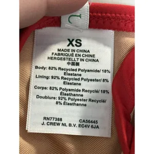 NEW J. Crew DD Halter Tie-Back Bikini Top With Mesh BY633 Cerise Red Size XS thumbnail 4