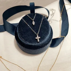 Layered Cross Necklace Silver thumbnail 7