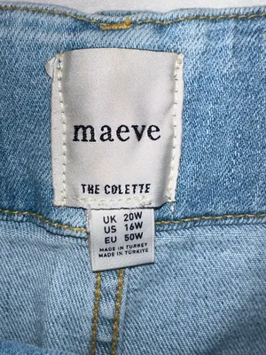 Maeve Anthropologie Jeans 16W Colette Wide Leg Cropped Light Wash Demin thumbnail 5