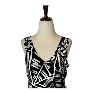 Nic+Zoe Abstract Print Sleeveless Dress‎ Women XS NWT Black White Stretch Knit thumbnail 5