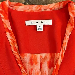CAbi Orange Wrap Blazer Jane Jacket Size 4 thumbnail 8