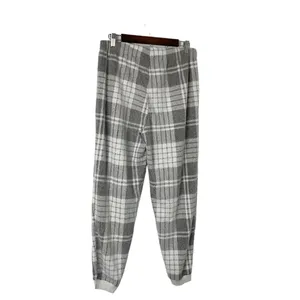 Aerie Snowed In Fleece Jogger Grey‎ Plaid Lounge Pants Size Medium thumbnail 8