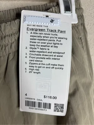 Lululemon Evergreen Track Pant W5DNYS size 4 thumbnail 3