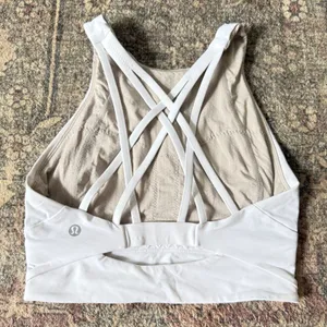 Lululemon Free To Be Serene High Neck Longline Bra White Size 4 W2BW7S thumbnail 4