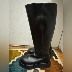 $810 Wandler Women's Black Rosa Leather Knee High Boot Shoes Size 37 Fall thumbnail 9