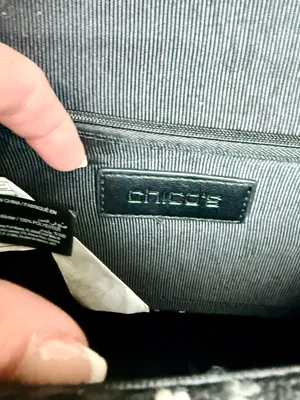 Chico's Pearl Embellished Tweed Crossbody Bag Black White Evening Clutch thumbnail 7