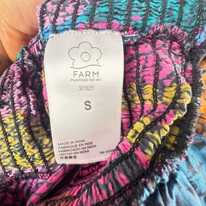 Farm Rio Women's Rainbow Mix Printed Mock Neck Crop Top || small thumbnail 11