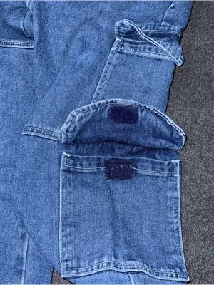 Pacsun Jeans 90s Boyfriend Straight 24 Medium Blue Denim Cargo Utility Workwear thumbnail 5