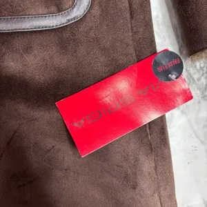 Via Spiga Deadstock 90s Y2K vintage brown espresso Long Coat size small NWT new thumbnail 10