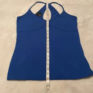 Apostrophe Blue Racer Back Tank Top size XS thumbnail 3