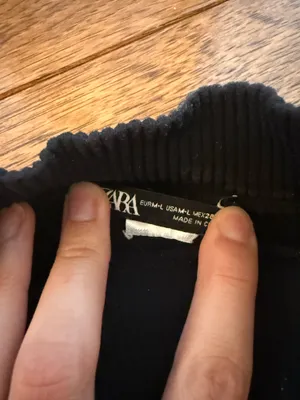 Zara Black Ribbed Tank Top thumbnail 3