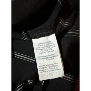 Madewell‎ Wrap Top in Windowpane sz Small black white thumbnail 12