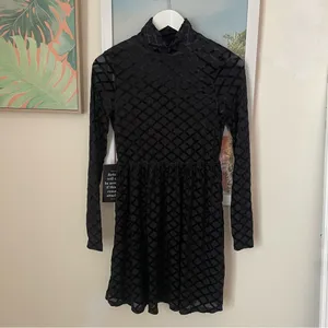 Tuckernuck Rowan Burnout Velvet Mock Neck Mini Dress Size Small New thumbnail 5